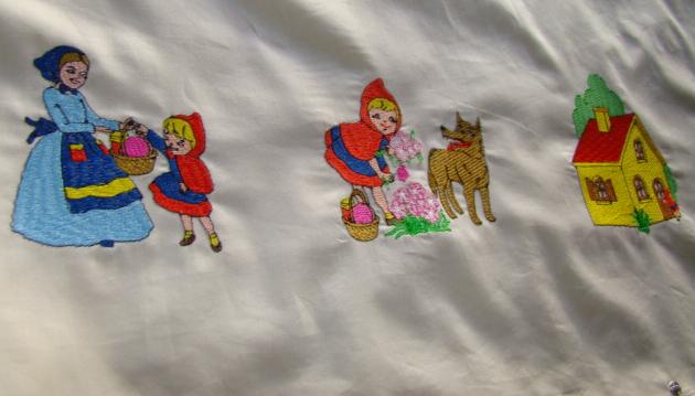 Barra com a história do Capuchinho Vermelho Capuchinho Vermelho